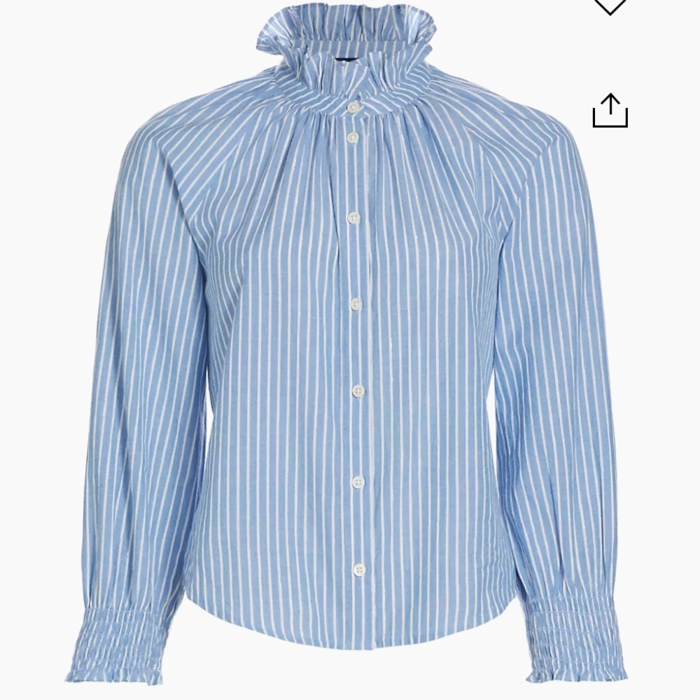 Veronica Beard
Calisto Stripe Ruffle Shirt